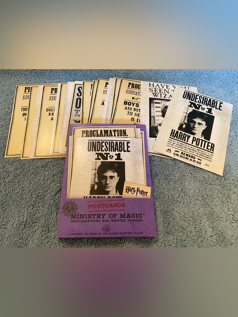 Harry Potter MinaLima Ministry of Magic Postcard Set Proclamations & Wanted Post